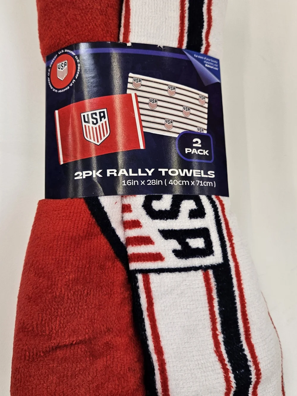 USA Red & White Rally Towels - 2 Pack